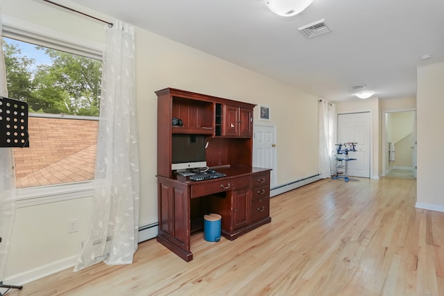 11 Park Ln, Trumbull, CT 06611 - office with baseboard heating and light wood-type flooring