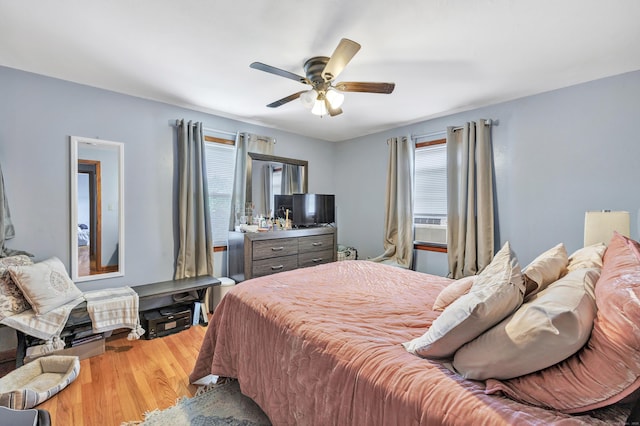 70 Sage Ave, Bridgeport, CT 06610 - bedroom with wood finished floors and a ceiling fan