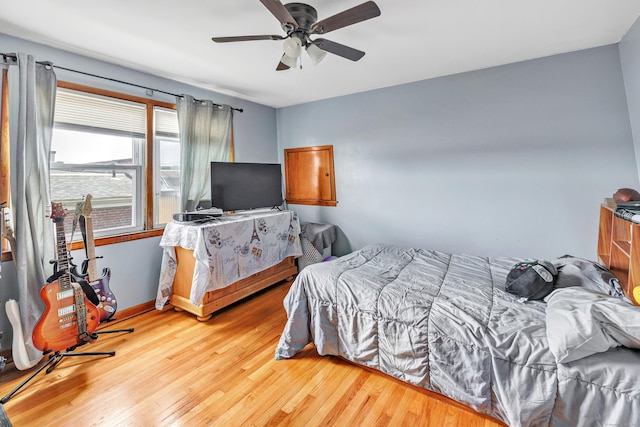 70 Sage Ave, Bridgeport, CT 06610 - bedroom featuring wood finished floors and ceiling fan