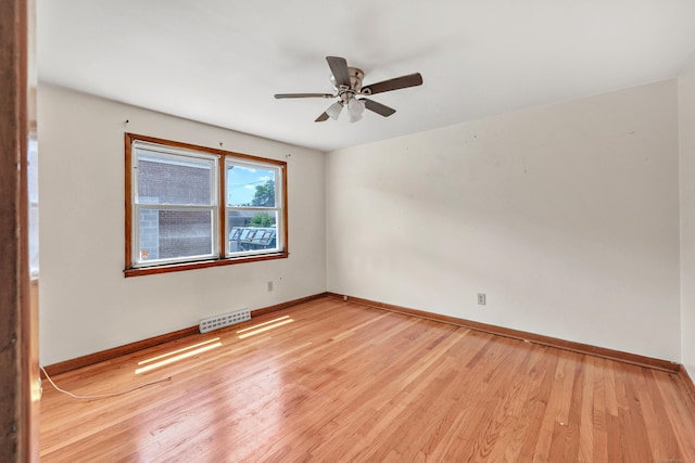 70 Sage Ave, Bridgeport, CT 06610 - spare room with light wood-type flooring and a ceiling fan