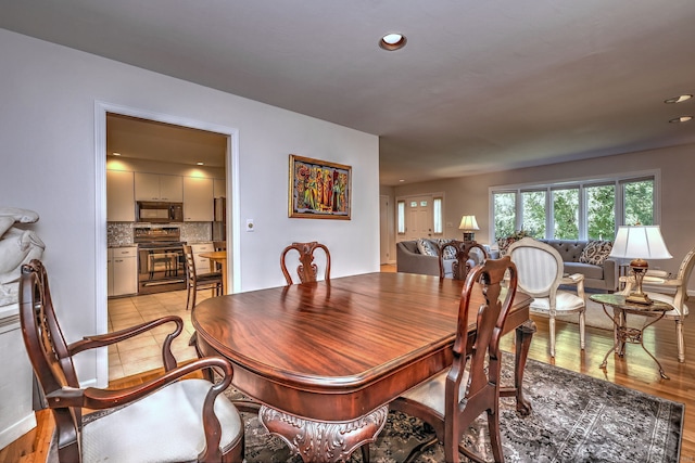 23 Fox Rd, Trumbull, CT 06611 - dining area with recessed lighting and light wood-style flooring