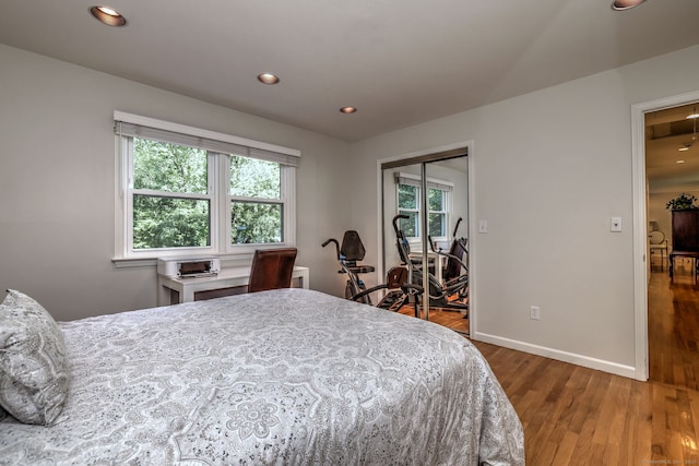 23 Fox Rd, Trumbull, CT 06611 - bedroom featuring multiple windows, wood finished floors, recessed lighting, and a closet