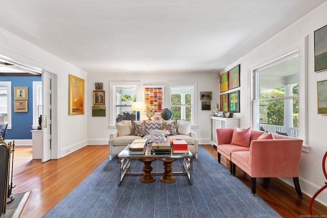14 Highview Ave, Greenwich, CT 06870 - living area with wood finished floors and baseboards