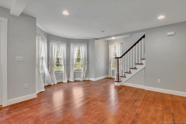 185 Chimney Hill Rd, Wallingford, CT 06492 - entryway with wood finished floors, stairs, and recessed lighting