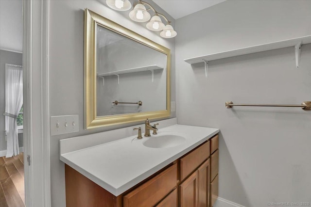 185 Chimney Hill Rd, Wallingford, CT 06492 - bathroom with vanity and wood finished floors