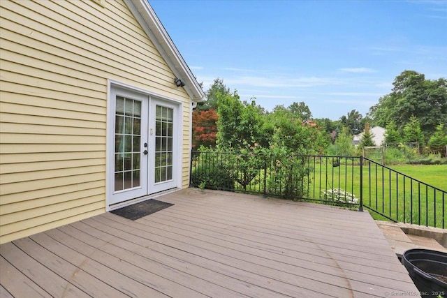 185 Chimney Hill Rd, Wallingford, CT 06492 - deck with french doors and a lawn