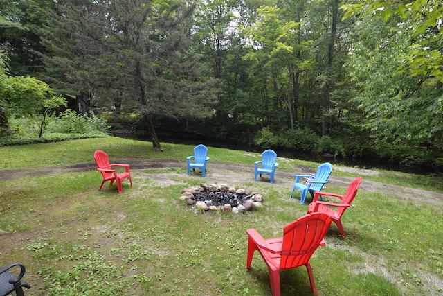 33 Oneil Rd, Oxford, CT 06478 - view of yard with a fire pit
