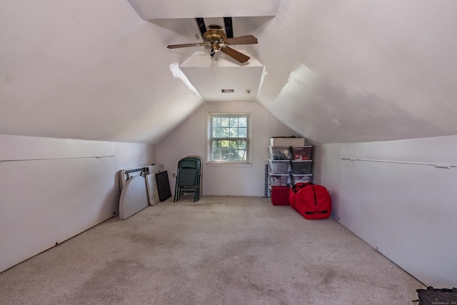 33 Thorpe St, North Haven, CT 06473 - bonus room with lofted ceiling, carpet floors, and a ceiling fan