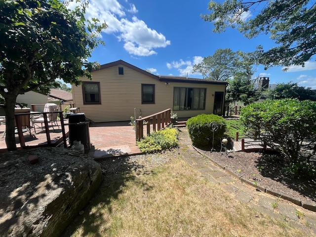 260 Capitol Ave, Waterbury, CT 06705 - rear view of property with a wooden deck