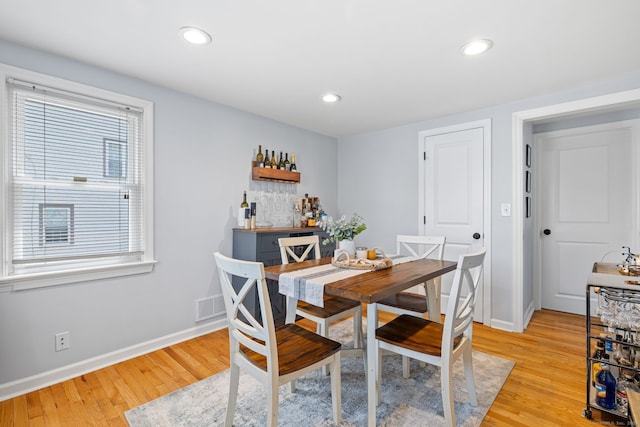 4 Harvard St, Norwalk, CT 06851 - dining area featuring light wood-type flooring and recessed lighting