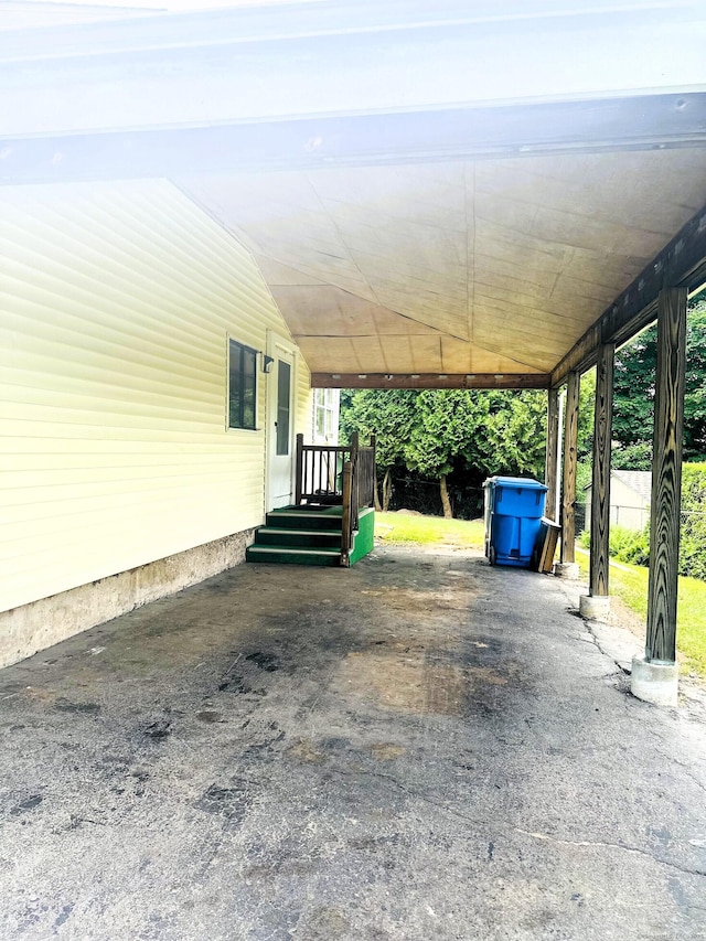 78 French St, Bristol, CT 06010 - view of patio / terrace with an attached carport