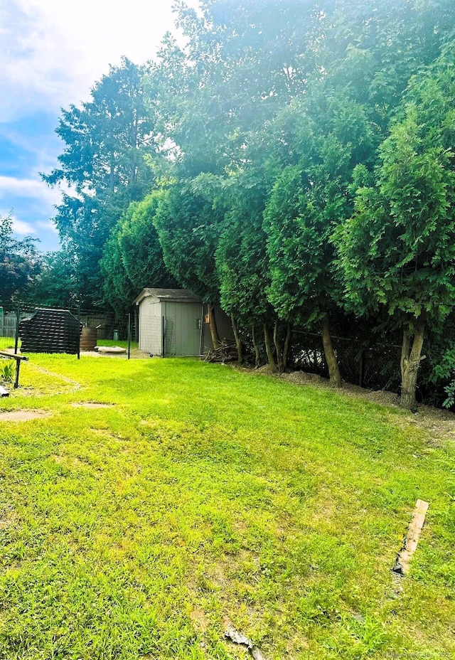 78 French St, Bristol, CT 06010 - view of grassy yard featuring a storage shed