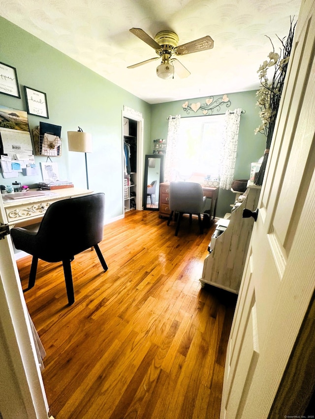 78 French St, Bristol, CT 06010 - office featuring wood finished floors and a ceiling fan