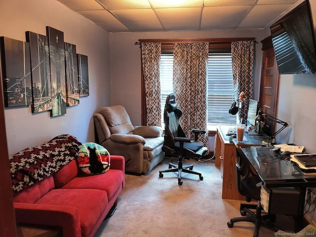 463 Washington Ave, West Haven, CT 06516 - office space with carpet and a paneled ceiling