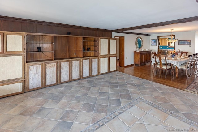 105 Beckett Ave Unit 105, Branford, CT 06405 - tiled living room with a chandelier and baseboards