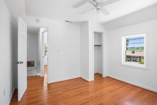350 S Cherry St, Wallingford, CT 06492 - unfurnished bedroom featuring light wood finished floors, a closet, and ceiling fan