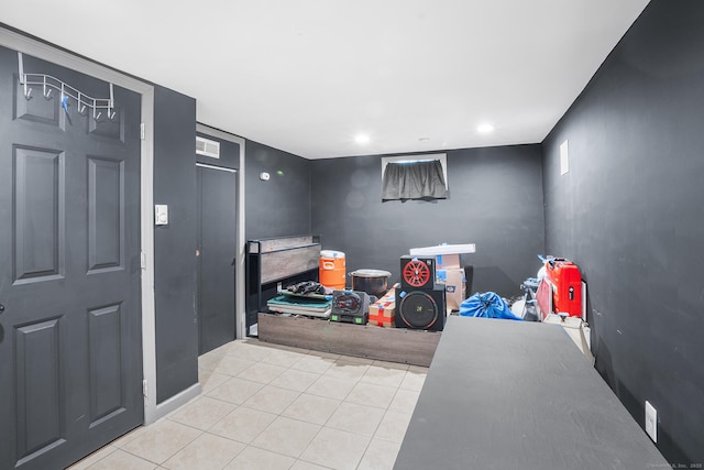 350 S Cherry St, Wallingford, CT 06492 - entrance foyer with light tile patterned floors and recessed lighting
