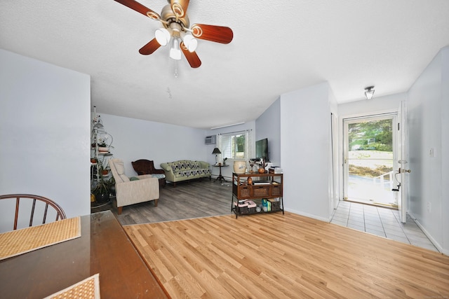 187 Lovers Ln Unit 4, Torrington, CT 06790 - living area featuring wood finished floors and a ceiling fan