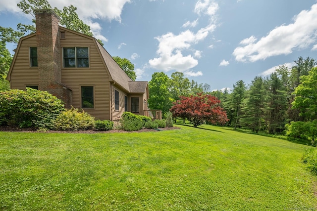 79 Ben Whitney Ln, Bridgewater, CT 06752 - view of green lawn featuring a deck