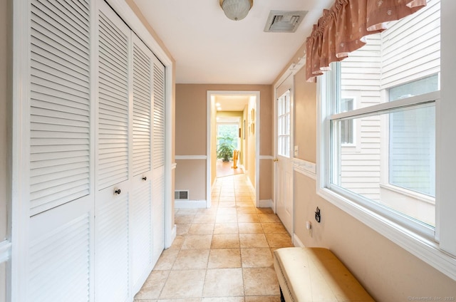 79 Ben Whitney Ln, Bridgewater, CT 06752 - hall featuring light tile patterned floors and baseboards