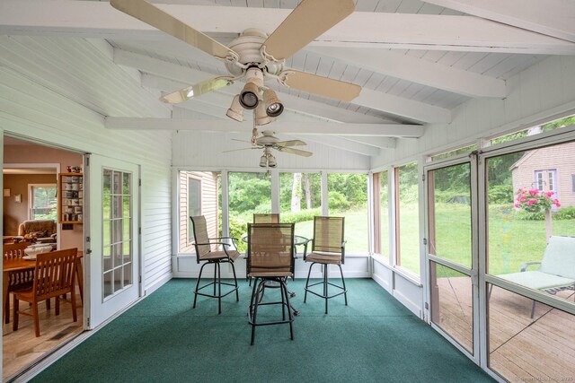 79 Ben Whitney Ln, Bridgewater, CT 06752 - sunroom with ceiling fan and healthy amount of natural light
