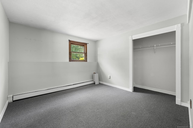 41 Laurel Leaf Dr, Ledyard, CT 06335 - unfurnished bedroom with a baseboard radiator, carpet flooring, and a closet