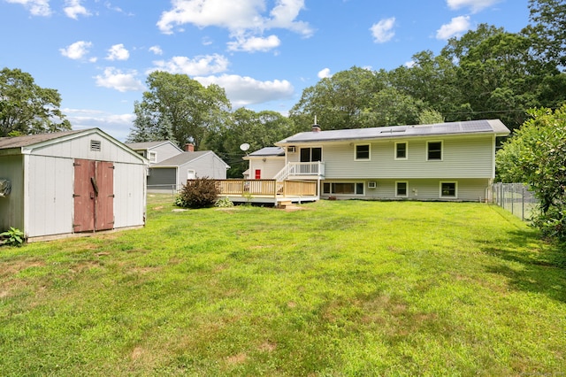 41 Laurel Leaf Dr, Ledyard, CT 06335 - rear view of house featuring a shed and a wooden deck