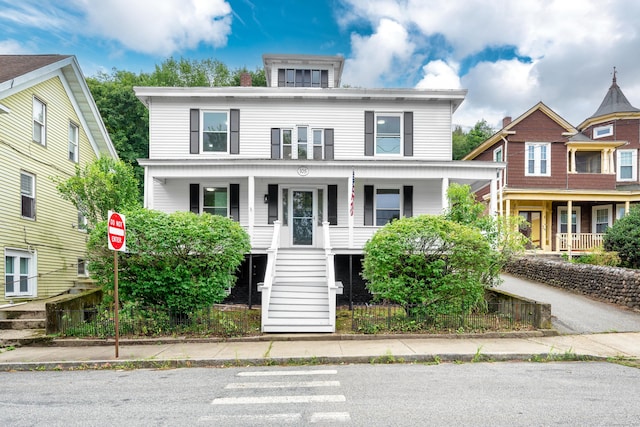 105 High St, Sprague, CT 06330 - view of front of home with a porch and stairway