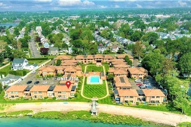 350 Grovers Ave Unit 11A, Bridgeport, CT 06605 - aerial perspective of suburban area with a nearby body of water