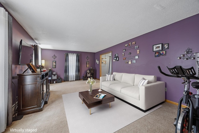 10 Heritage Dr, Prospect, CT 06712 - living area with light colored carpet and a textured ceiling