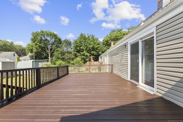 15 Burdette Pl, Milford, CT 06460 - deck with view of scattered trees