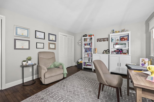 195 Orchard Hill Dr, South Windsor, CT 06074 - office area featuring wood finished floors and baseboards