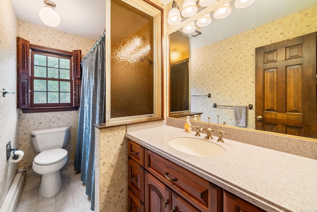 6 Revere Rd, New Milford, CT 06776 - bathroom featuring vanity, tile patterned floors, and baseboard heating