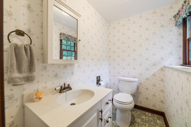 6 Revere Rd, New Milford, CT 06776 - half bath featuring vanity and tile patterned floors