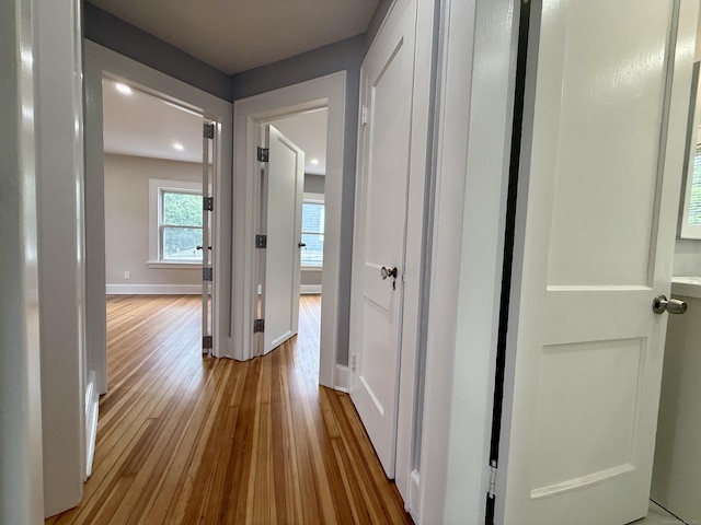 654 Nichols Ave, Stratford, CT 06614 - hall featuring wood finished floors and recessed lighting