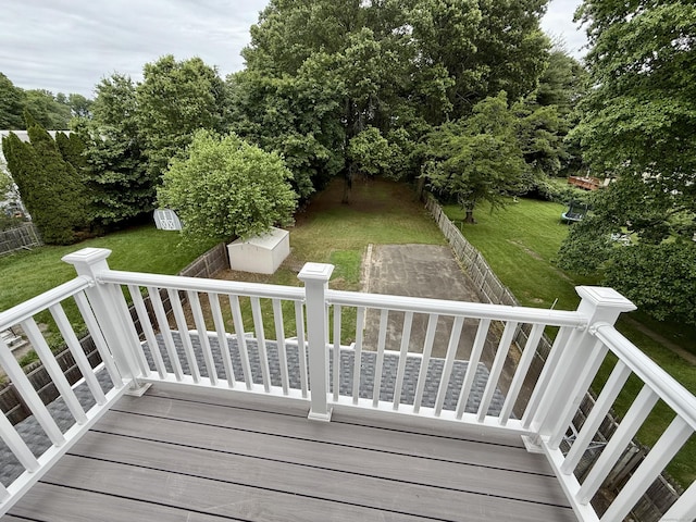 654 Nichols Ave, Stratford, CT 06614 - wooden terrace with a lawn