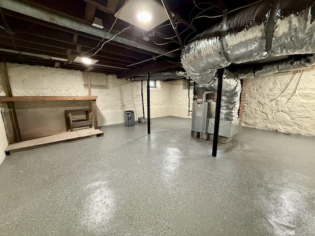 654 Nichols Ave, Stratford, CT 06614 - unfinished basement with heating unit