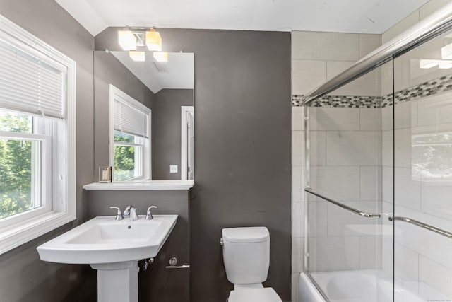 168 Cobble Rd, Kent, CT 06757 - full bath with toilet and shower / bath combination with glass door