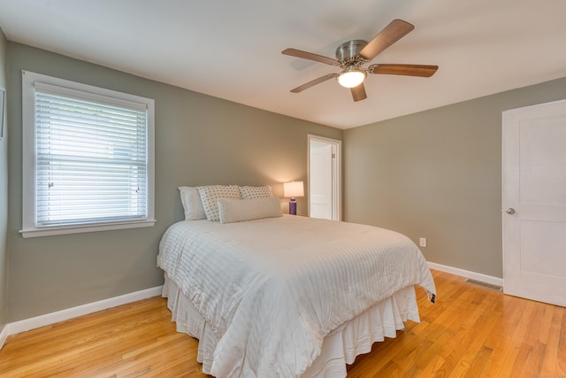 226 Farm Hill Rd, Middletown, CT 06457 - bedroom with light wood-type flooring and a ceiling fan