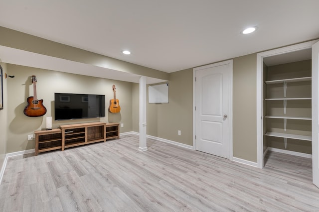 226 Farm Hill Rd, Middletown, CT 06457 - living area with light wood-type flooring and recessed lighting