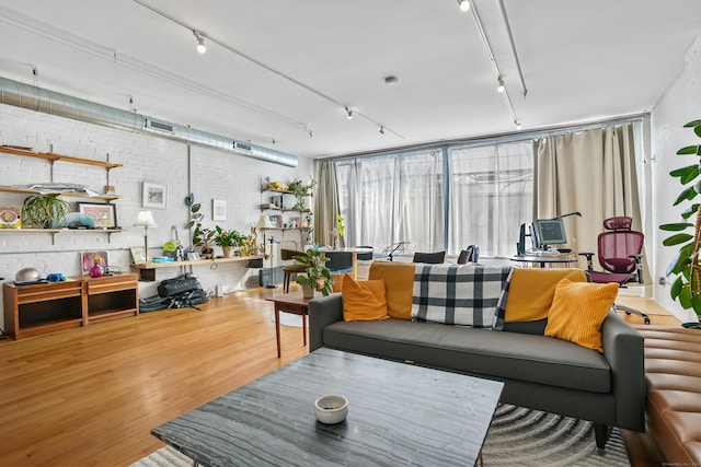 817 Grand Ave Unit 202, New Haven, CT 06511 - living room with track lighting and wood finished floors