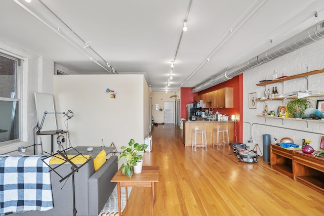 817 Grand Ave Unit 202, New Haven, CT 06511 - living room with light wood-style flooring