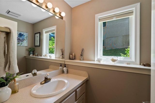 bathroom with vanity
