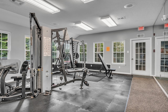 323 Carriage Crossing Ln Unit 323, Middletown, CT 06457 - workout area with healthy amount of natural light and a textured ceiling