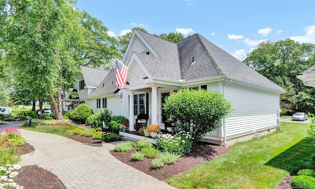 6 Augusta Cir Unit 6, East Haddam, CT 06469 - view of property exterior with roof with shingles and a lawn
