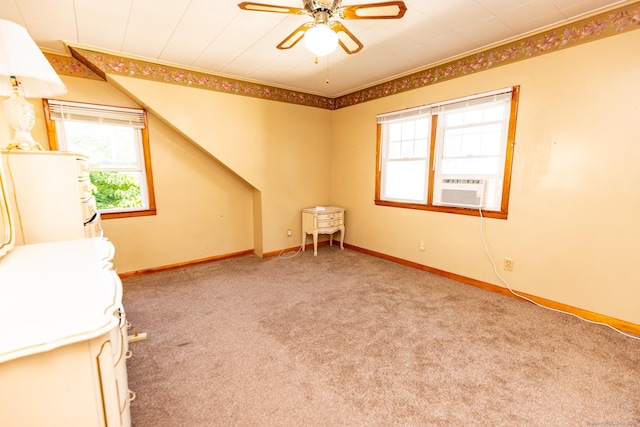 302 E Pasadena Pl, Bridgeport, CT 06610 - carpeted spare room with plenty of natural light, cooling unit, and a ceiling fan