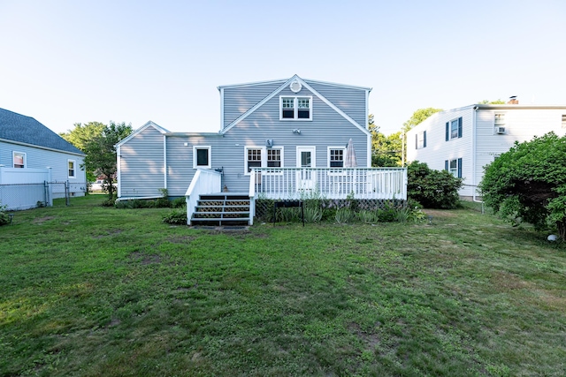 302 E Pasadena Pl, Bridgeport, CT 06610 - rear view of property featuring a wooden deck