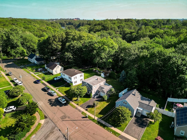 302 E Pasadena Pl, Bridgeport, CT 06610 - drone / aerial view of a heavily wooded area
