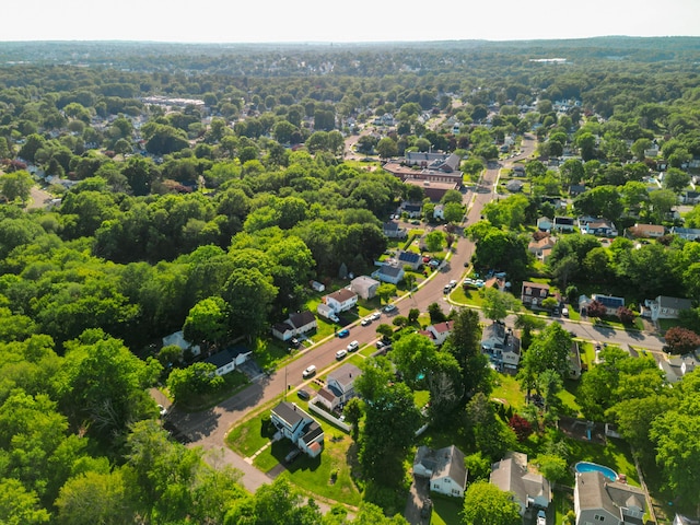 302 E Pasadena Pl, Bridgeport, CT 06610 - aerial perspective of suburban area with a forest