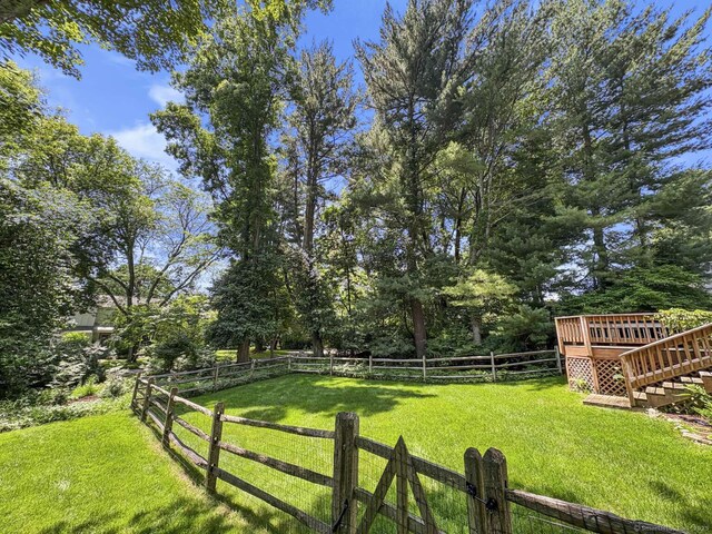 7 Ambler Rd W, Westport, CT 06880 - fenced backyard featuring a deck